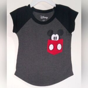 Disney Youth Girls Mickey Peeking Pocket Tee Size XS (4/5)